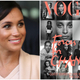 Meghan, Duchess of Sussex on January 30, 2019 in London, England (left); British Vogue’s September 2019 issue.